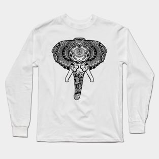 Elephant Mandala T-shirt Design Long Sleeve T-Shirt